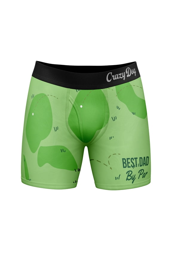 Best Dad By Par Mens Boxers Funny Father's Day Gift Golf Lover Novelty Underwear