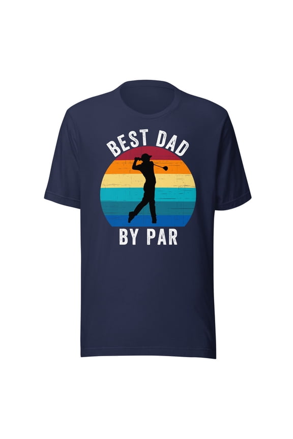 Best Dad By Par Shirt, Unisex, For Golf Dad, Golf Dad Shirt, Funny Dad Shirt, Funny Father’s Day Shirt, Golfer Shirt, Funny Golfing Shirt (Navy, S)