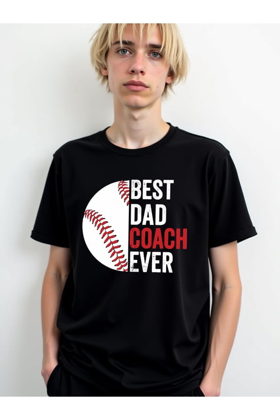 Best Dad Coach Ever Tee for men funny t shirts black elegant graphic tees Daytime and weekend wear Vintage Unisex Shirt Graphic tshirts