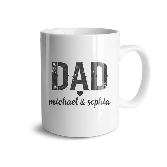 Best Dad Coffee Mugs 15 OZ Sublimation Mugs,Double-sided Printing Ceramic Cups Ceramic Mugs for Coffee,Tea,Hot Cocoa
