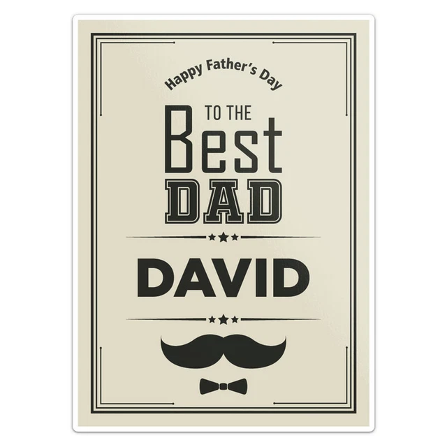 Best Dad David Father'S Day Sticker Phone Decal Water Bottle Stickers ...