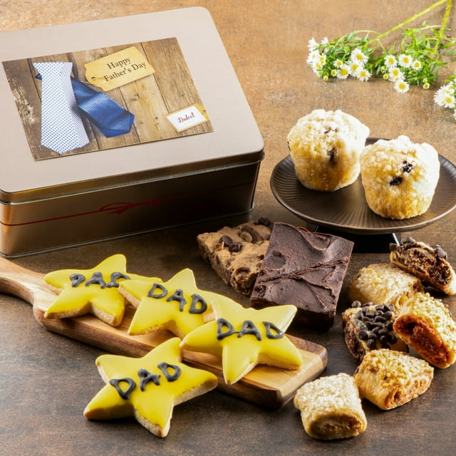 Dulcet Gift Baskets Deluxe Fathers Day Gift Package Star Dad Cookies for that Special Man