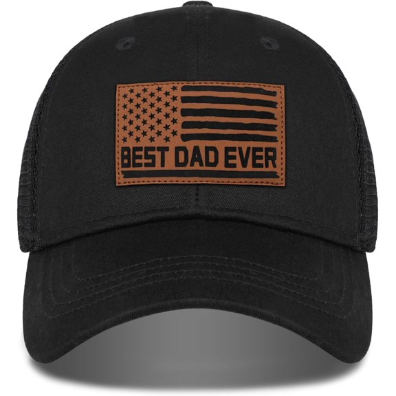 Best Dad Ever American Flag Dad Hat - Adjustable Cotton Baseball Cap for Father''s Day, Birthday Gifts from Daughter Son