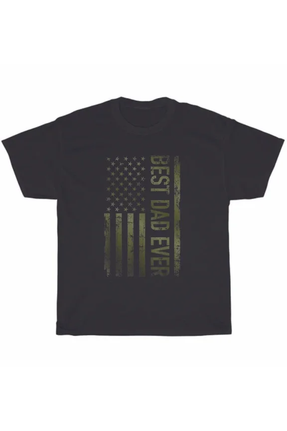 Best Dad Ever American Military Camouflage Us Flag Father Day Gift T-Shirt Mens Unisex S-5XL Hot Trending Shirt, Vintage Birthday Gift