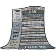 thumbnail image 1 of Best Dad Ever Blanket Gift for Fathers Day I Love You Dad Birthday Gifts Blanket from Daughter Son Present for Dad Men Soft Letter to My Dad Throw Blanket for Couch Bed 50x60, 1 of 4