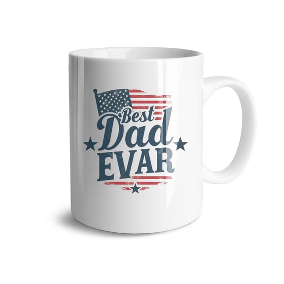 Best Dad Ever Coffee Mugs 15 OZ Sublimation Mugs,Double-sided Printing Ceramic Cups Ceramic Mugs for Coffee,Tea,Hot Cocoa