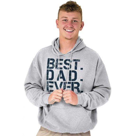 Best Dad Ever Cool Fathers Day Gift Hoodie Hooded Sweatshirt Men Brisco Brands M