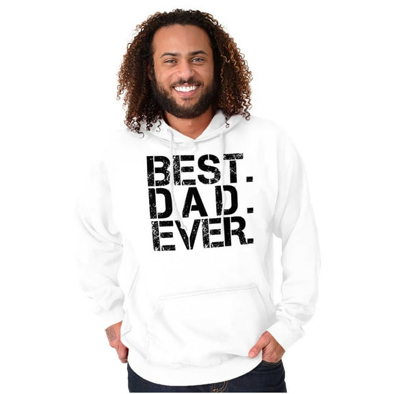 Best Dad Ever Cool Fathers Day Gift Men's Big & Tall Graphic Hoodie Brisco Brands 2X