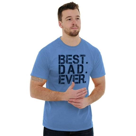 Best Dad Ever Cool Fathers Day Gift Men's Big & Tall Crewneck Graphic Tee Brisco Brands 2X