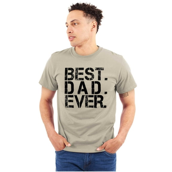 Best Dad Ever Cool Fathers Day Gift Men's Big & Tall Crewneck Graphic Tee Brisco Brands 2X