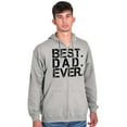 thumbnail image 1 of Best Dad Ever Cool Fathers Day Gift Men's Big & Tall Graphic Zip Up Hoodie Brisco Brands 2X, 1 of 5
