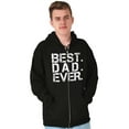 thumbnail image 1 of Best Dad Ever Cool Fathers Day Gift Men's Big & Tall Graphic Zip Up Hoodie Brisco Brands 2X, 1 of 5