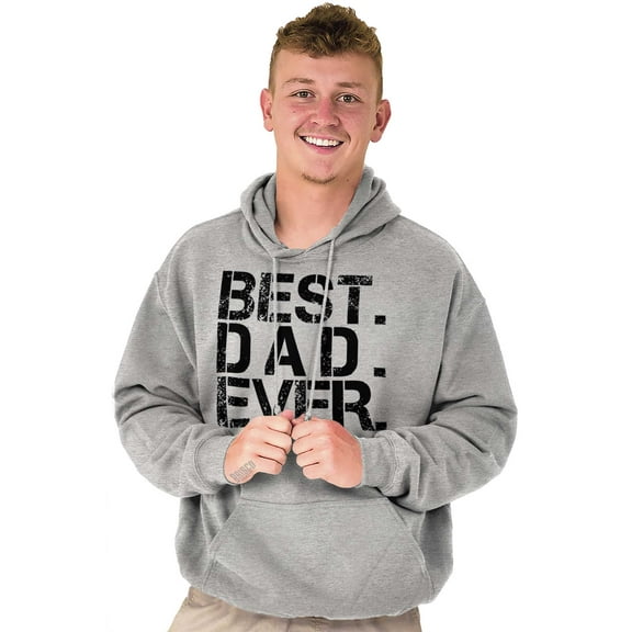 Best Dad Ever Cool Fathers Day Gift Men's Big & Tall Graphic Hoodie Brisco Brands 2X