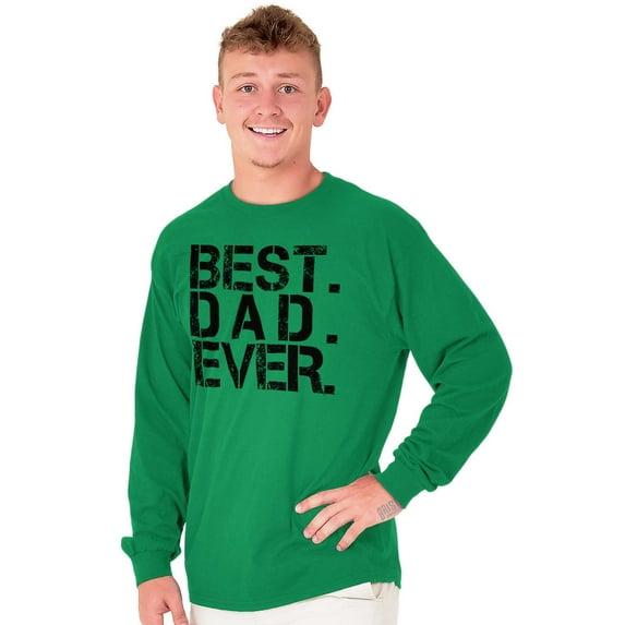 Best Dad Ever Cool Fathers Day Gift Men's Long Sleeve Tee T Shirt Brisco Brands M