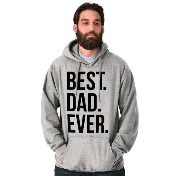 Best Dad Ever Fathers Day Gift Hoodie Hooded Sweatshirt Men Brisco Brands L
