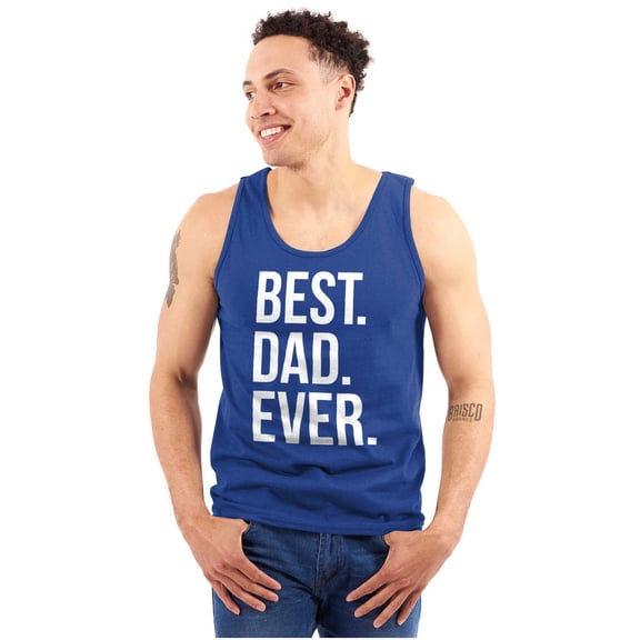 Best Dad Ever Fathers Day Gift Tank Top Sleeveless Tee Men Brisco Brands S