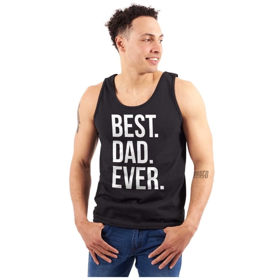 Best Dad Ever Fathers Day Gift Tank Top Sleeveless Tee Men Brisco Brands S