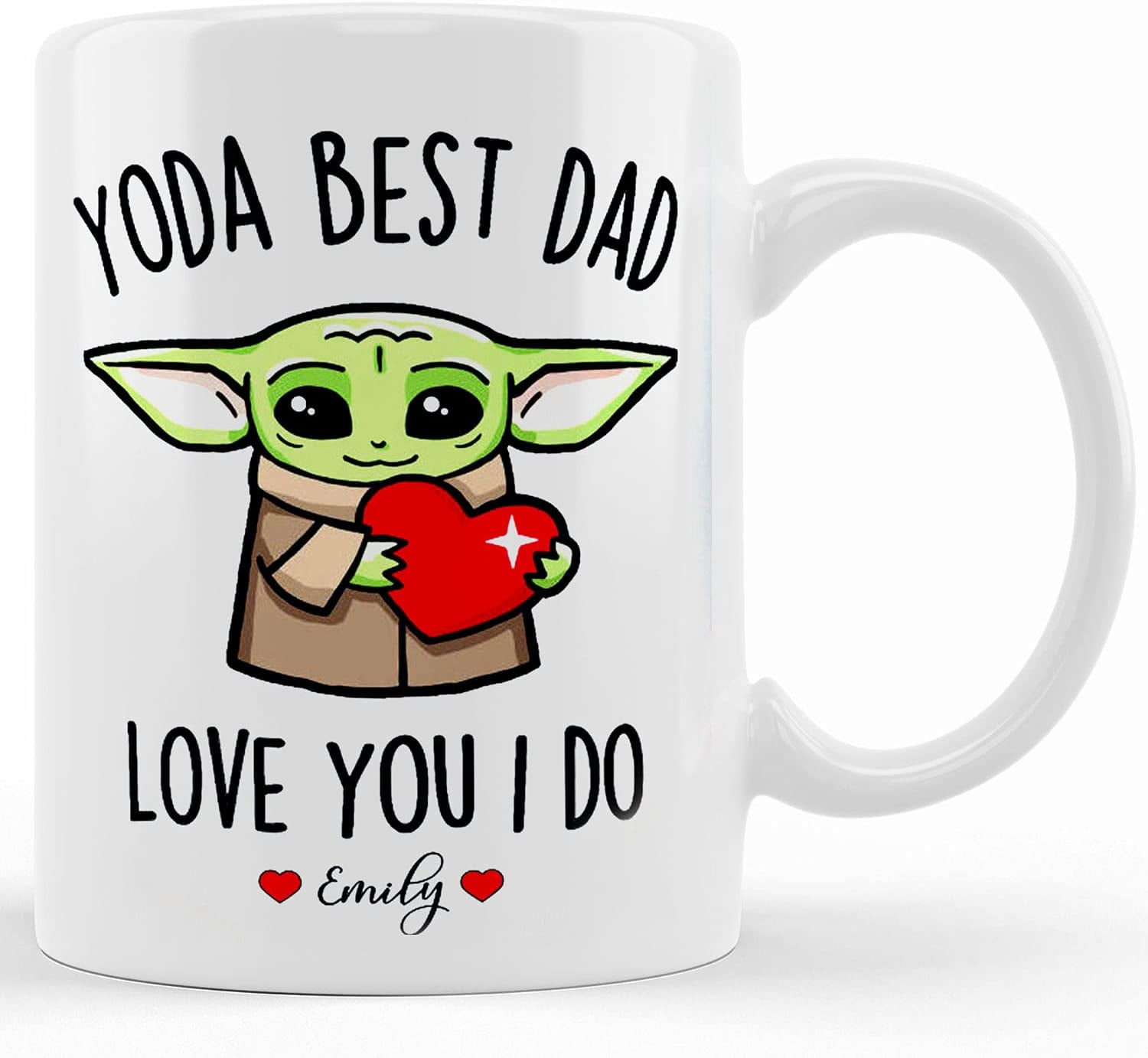 Cute Yoda Best Custom Design - 11oz Ceramic Coffee Mug