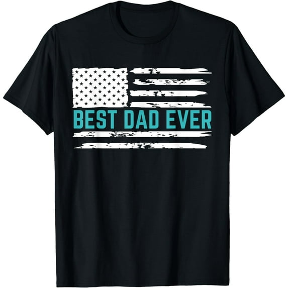 Best Dad Ever Fathers Day Shirt Gift from Daughter Son Wife T-Shirt