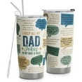thumbnail image 1 of Best Dad Ever Gifts - Dad Jokes Fathers Day Gift From Daughter Son - Stainless Steel Tumbler with Lid and Straws 20oz, 1 of 6