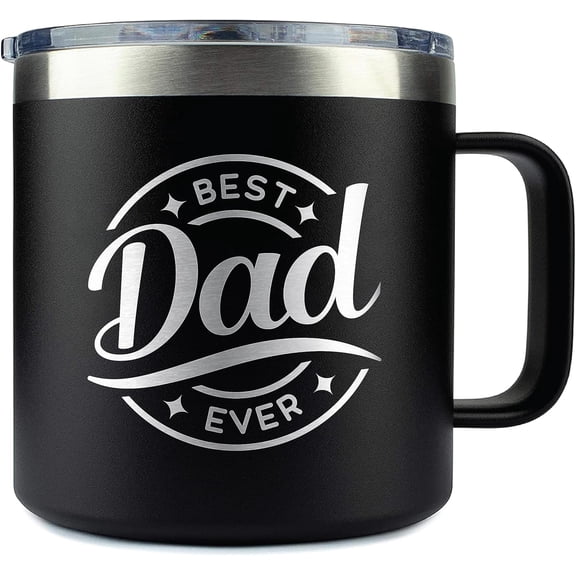 Best Dad Ever Gifts for Fathers Day Mug from Daughter - Dad Mug Tumbler Dads Gifts for Christmas Drinking Cup - Dad Birthday Papa Present - Father Birthday Gift 14oz Stainless Steel Tumbler with Lid