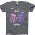 thumbnail image 1 of Best Dad Ever Hands Down T-Shirt – Cute Purple & Pink Handprint Father’s Day Tee from Kids, Daddy Appreciation Gift Shirt for Men, 1 of 7