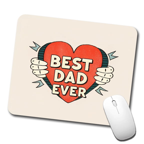 Best Dad Ever Mouse Pad Low Profile Gaming Mat
