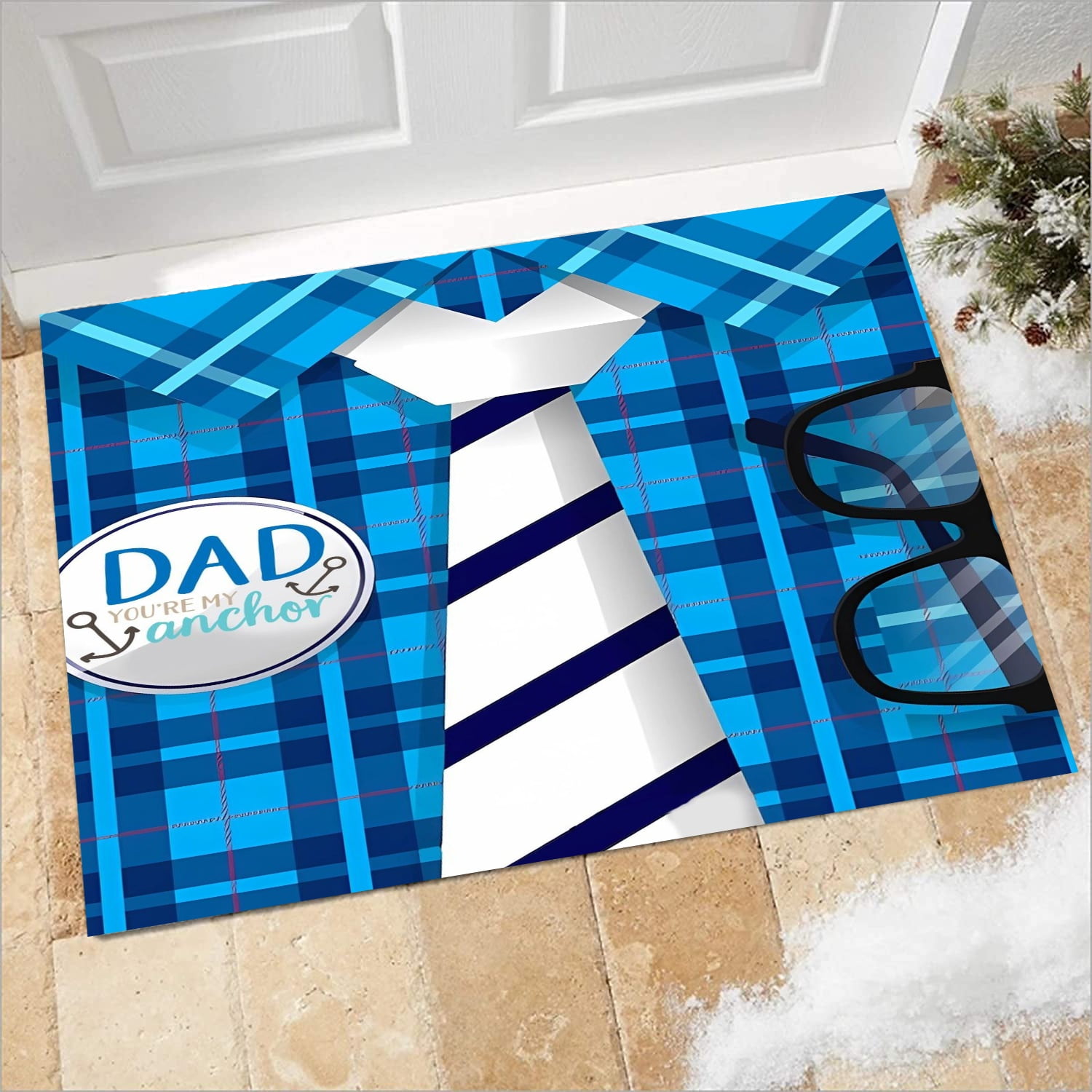 Best Dad Ever Rug Outdoor Rugs Washable Indoor Buffalo Check Rug