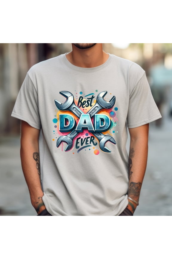Best Dad Ever T-Shirt Men's Wrench Graphic Father's Day Gift for New Dad to Be Est 2026 Dad Vibes Tee