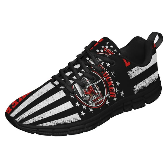 Best Dad Ever Trucker Running Shoes Sneakers Mesh Black Size 11
