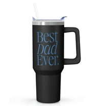 Best Dad Ever Tumbler 40oz Stainless Steel Insulated Cup with Lid & Straw, Gift for Dad from Daughter Son, Father's Day Christmas Birthday Valentine's Day Coffee Mug for Daddy Papa