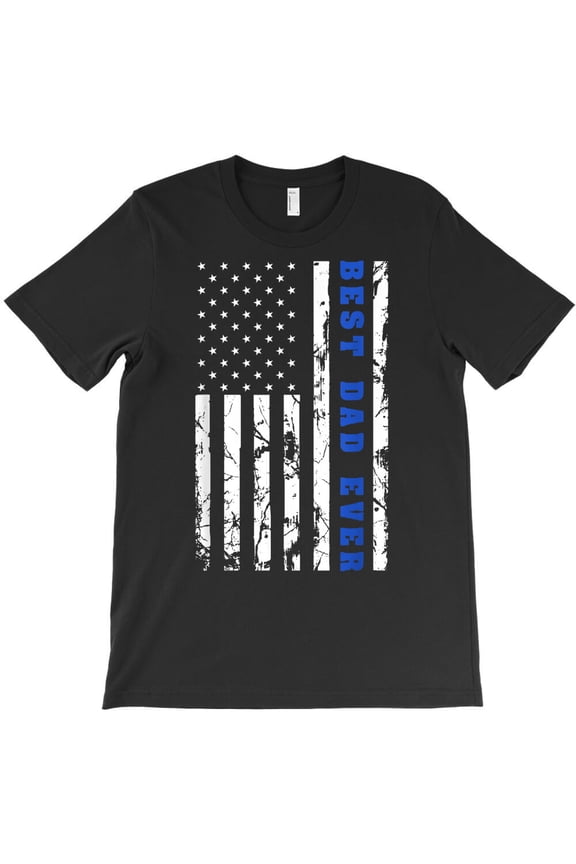 Best Dad Ever US Vintage Flag, Patriotic Parents Father Men's Day Gift - Relaxed Look G3209 Unisex T-Shirt, Up to Size 5XL