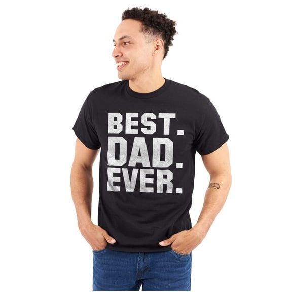 Best Dad Ever Worlds Coolest Father Men's Big & Tall Crewneck Graphic Tee Brisco Brands 2X