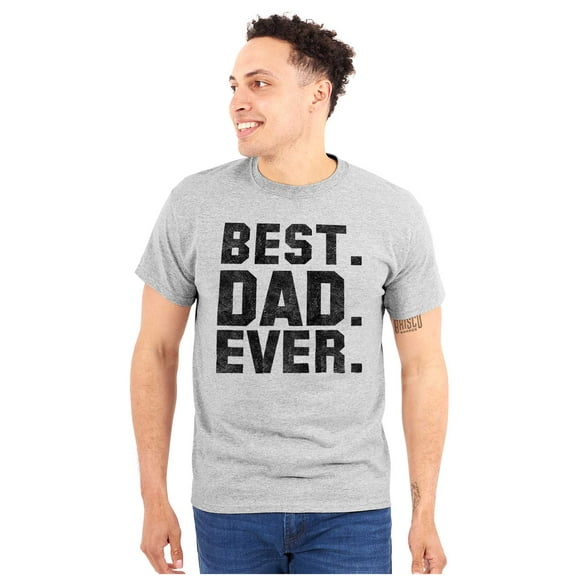 Best Dad Ever Worlds Coolest Father Men's Big & Tall Crewneck Graphic Tee Brisco Brands 3X