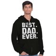 thumbnail image 1 of Best Dad Ever Worlds Coolest Father Men's Big & Tall Graphic Zip Up Hoodie Brisco Brands 2X, 1 of 5
