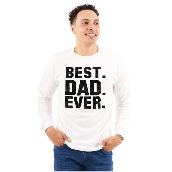 Best Dad Ever Worlds Coolest Father Men's Long Sleeve Tee T Shirt Brisco Brands S