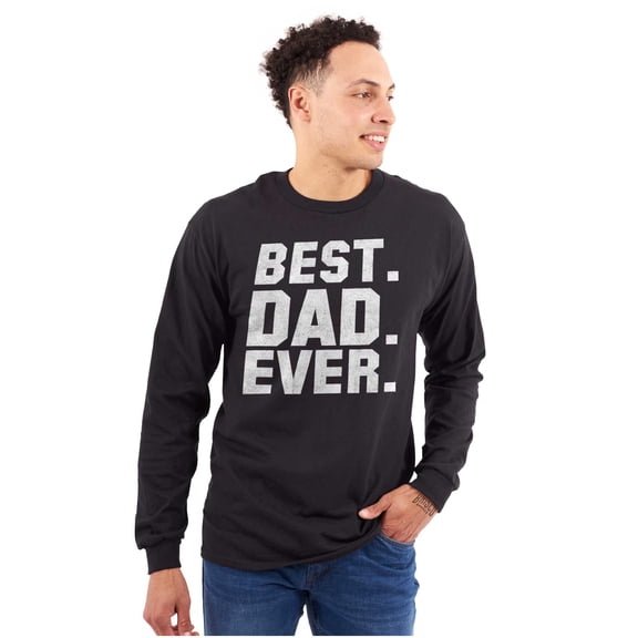 Best Dad Ever Worlds Coolest Father Men's Long Sleeve Tee T Shirt Brisco Brands S