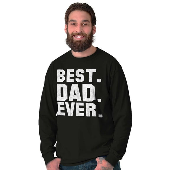 Best Dad Ever Worlds Coolest Father Men's Long Sleeve Tee T Shirt Brisco Brands X