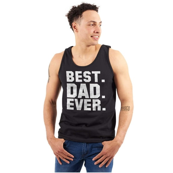 Best Dad Ever Worlds Coolest Father Tank Top Sleeveless Tee Men Brisco Brands S