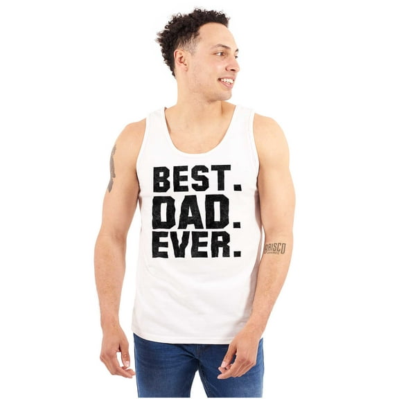Best Dad Ever Worlds Coolest Father Tank Top Sleeveless Tee Men Brisco Brands X