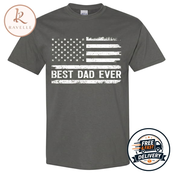 U.S.A Flag Best Dad Ever T-Shirt, Fathers Day Shirt, Gifts for Dad Daddy Papa Grandpa