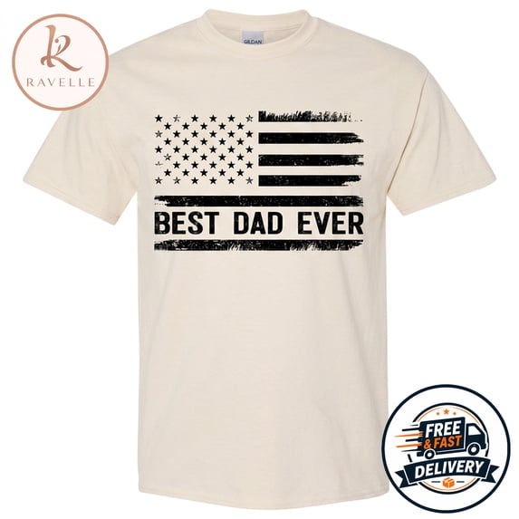 U.S.A Flag Best Dad Ever T-Shirt, Fathers Day Shirt, Gifts for Dad Daddy Papa Grandpa