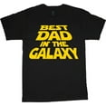 thumbnail image 1 of Best Dad Galaxy Father's Day Gift T-shirt Men's Tee Black, 1 of 1