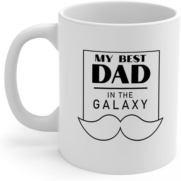 Best Dad in the Galaxy Mug, 11 oz, Funny Space Father’s Day Gift, Cool Coffee Cup for Dad from Kids,Unique Fathers Day Present Idea for Daddy Husband Men Him (Accent Mug 3)
