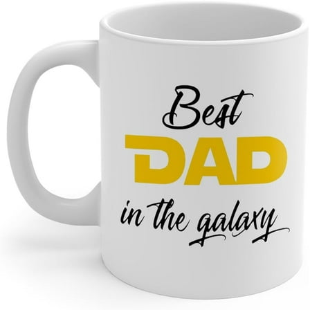 Best Dad in the Galaxy Mug, 11 oz, Funny Space Father’s Day Gift, Cool Coffee Cup for Dad from Kids,Unique Fathers Day Present Idea for Daddy Husband Men Him (Accent Mug 3)