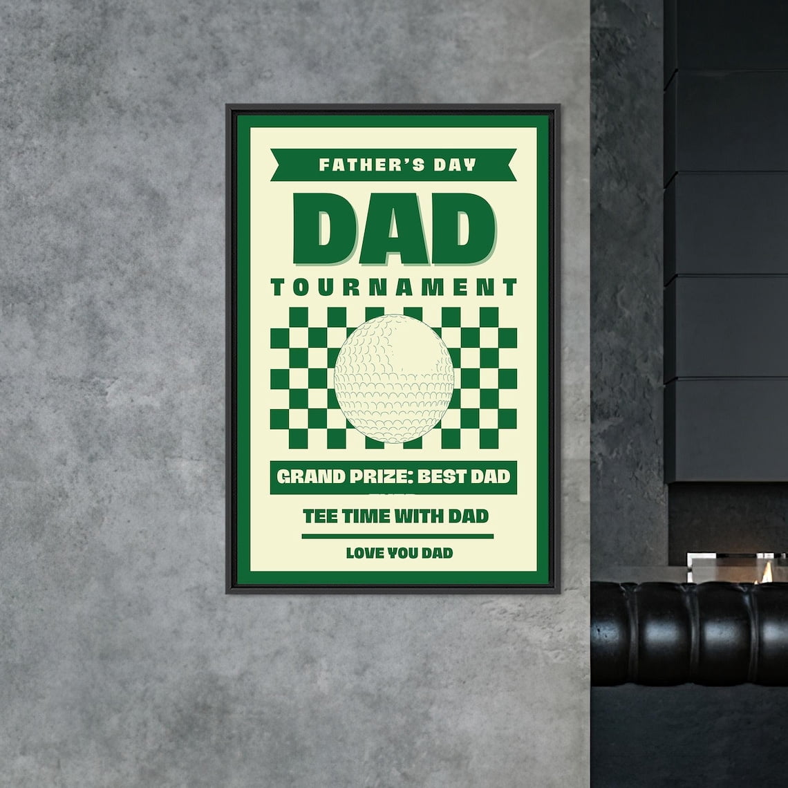 Best Dad Golf Tournament Wall Art Print, Golfing Theme, Fathers Day Man ...
