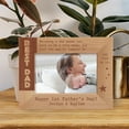 thumbnail image 1 of Best Dad Happy 1st Father's Day! Personalized Wooden Frame-6" x 4" Brown Horizontal, 1 of 1