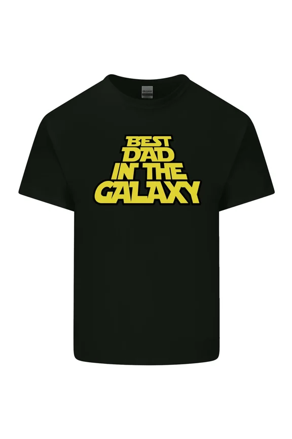 Best Dad In Galaxy Space Fathers Day Humor Graphic Cotton Top Unisex T-Shirt, up to size 5XL