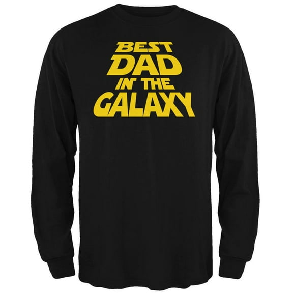 Best Dad In The Galaxy Mens Long Sleeve T Shirt Black 3X-LG