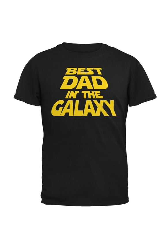 Best Dad In The Galaxy Mens T Shirt Black X-LG